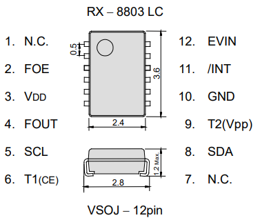 RX-8803LC封裝和管腳分布.png